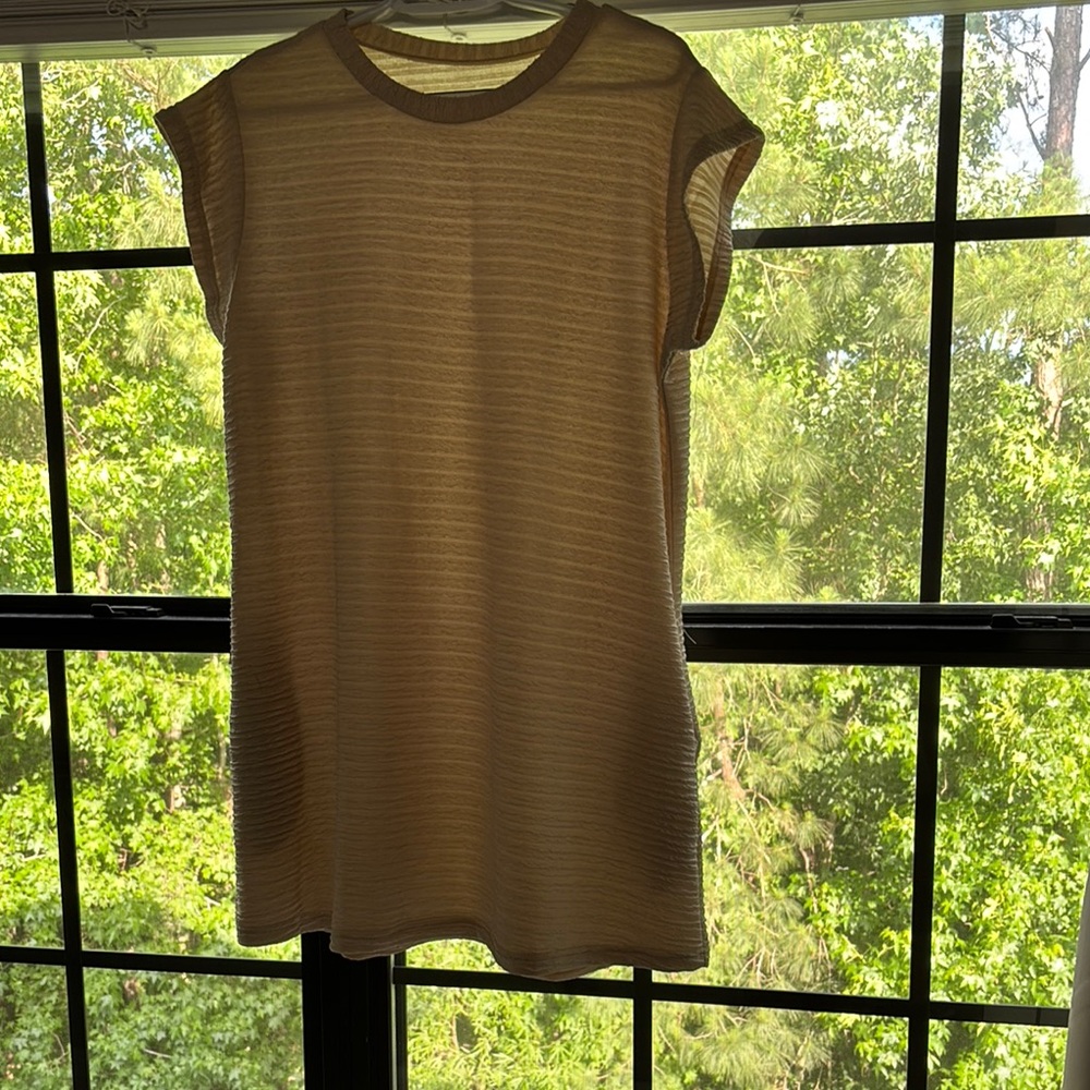 Elegant Tan Women's dress with pockets